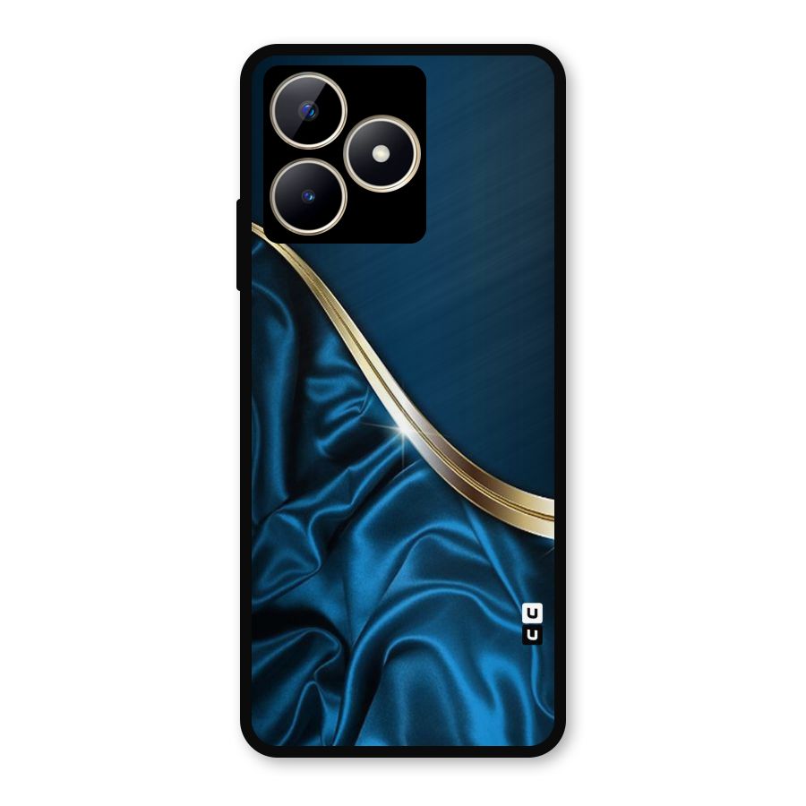 Blue Smooth Flow Metal Back Case for Realme Narzo N53