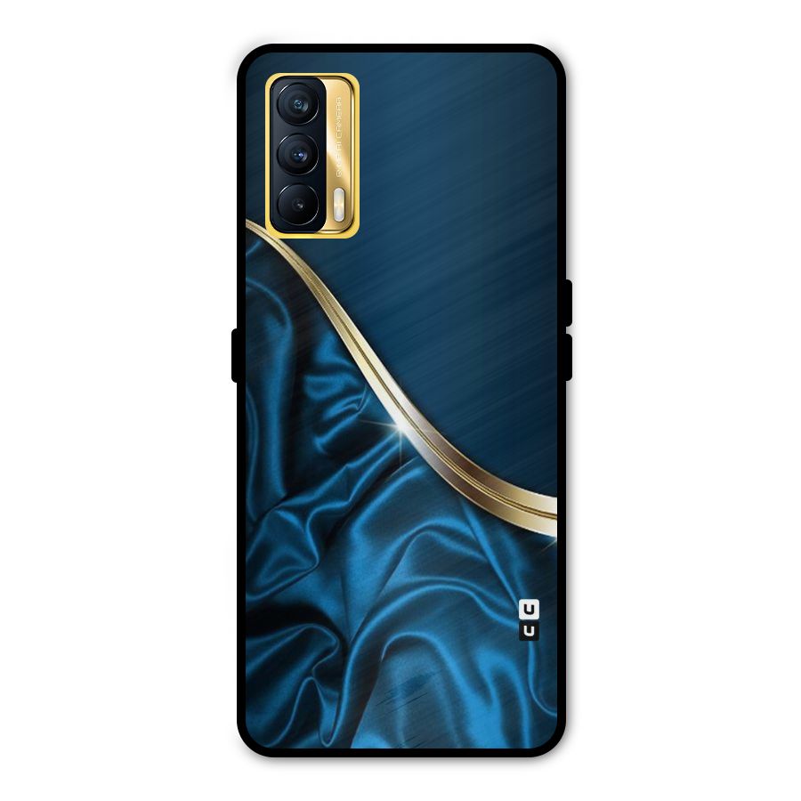 Blue Smooth Flow Metal Back Case for Realme X7