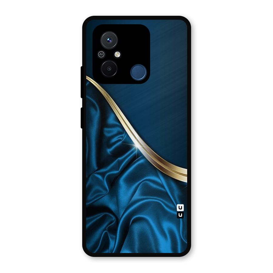 Blue Smooth Flow Metal Back Case for Redmi 12C