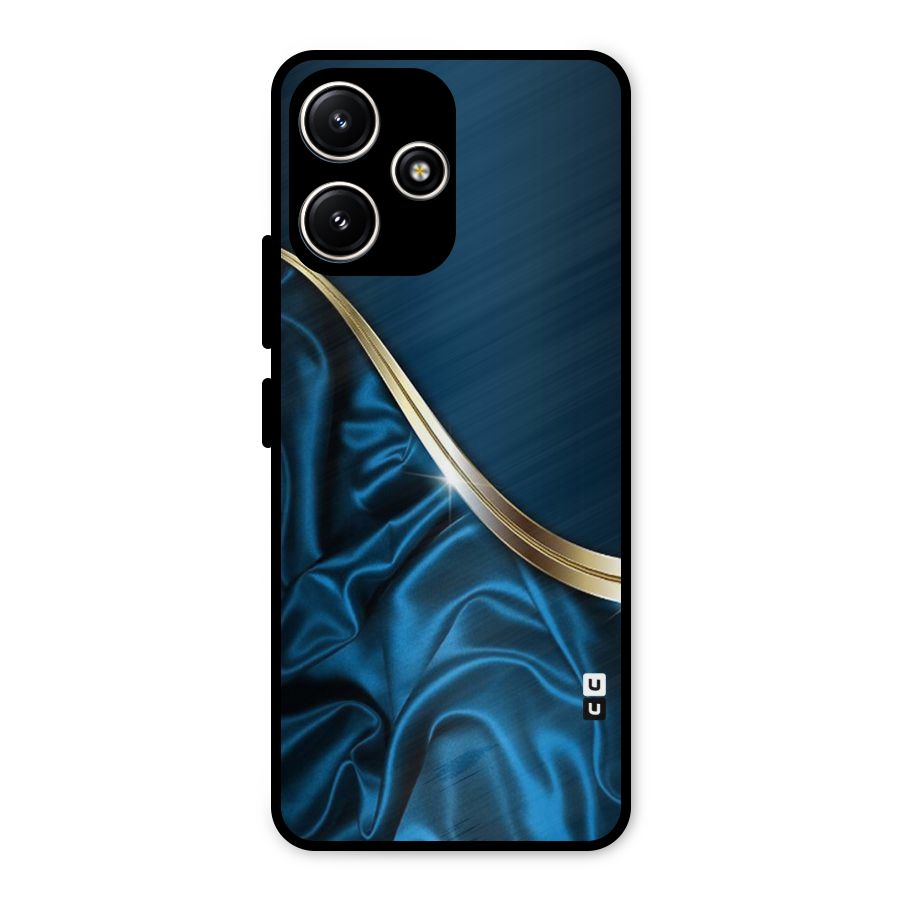 Blue Smooth Flow Metal Back Case for Redmi 12 5G