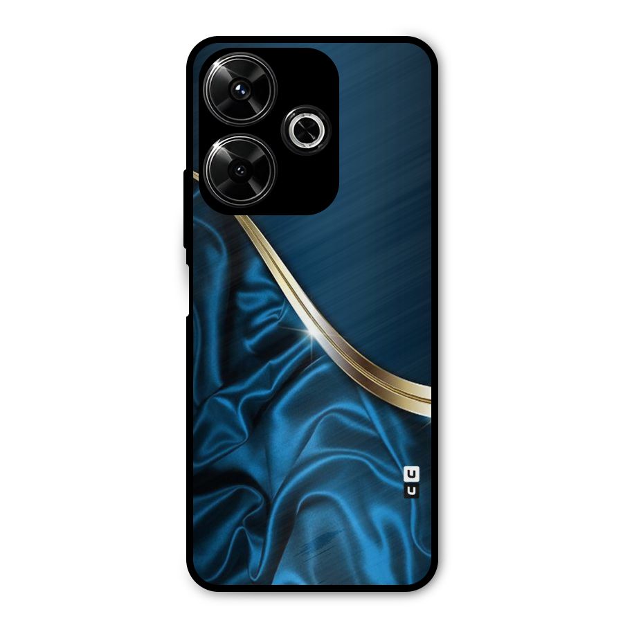 Blue Smooth Flow Metal Back Case for Redmi 13 5G
