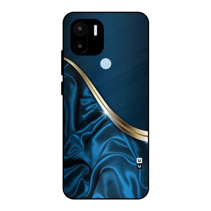 Blue Smooth Flow Metal Back Case for Redmi A2+