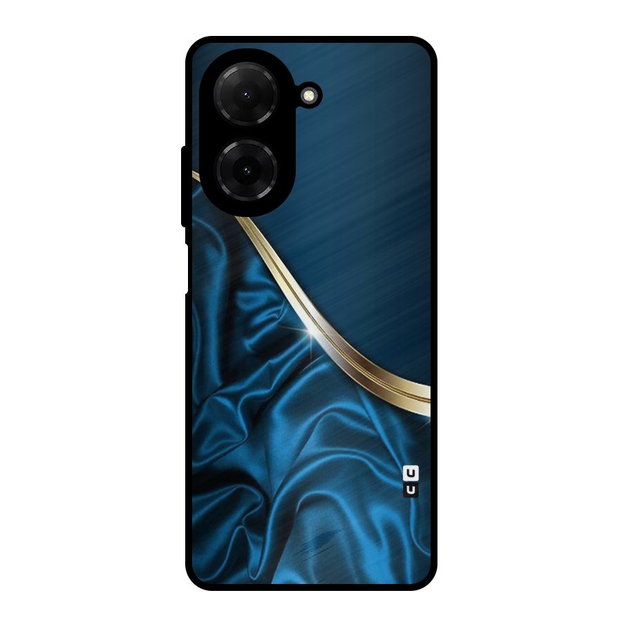 Blue Smooth Flow Metal Back Case for Redmi A5 4G