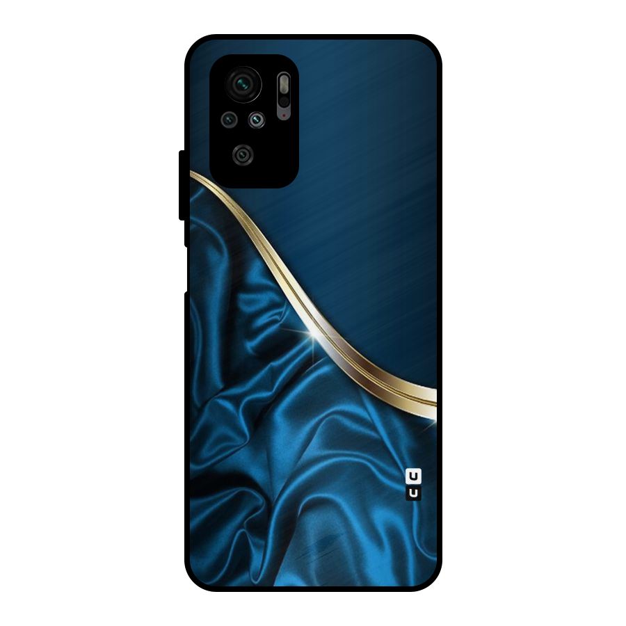 Blue Smooth Flow Metal Back Case for Redmi Note 10S