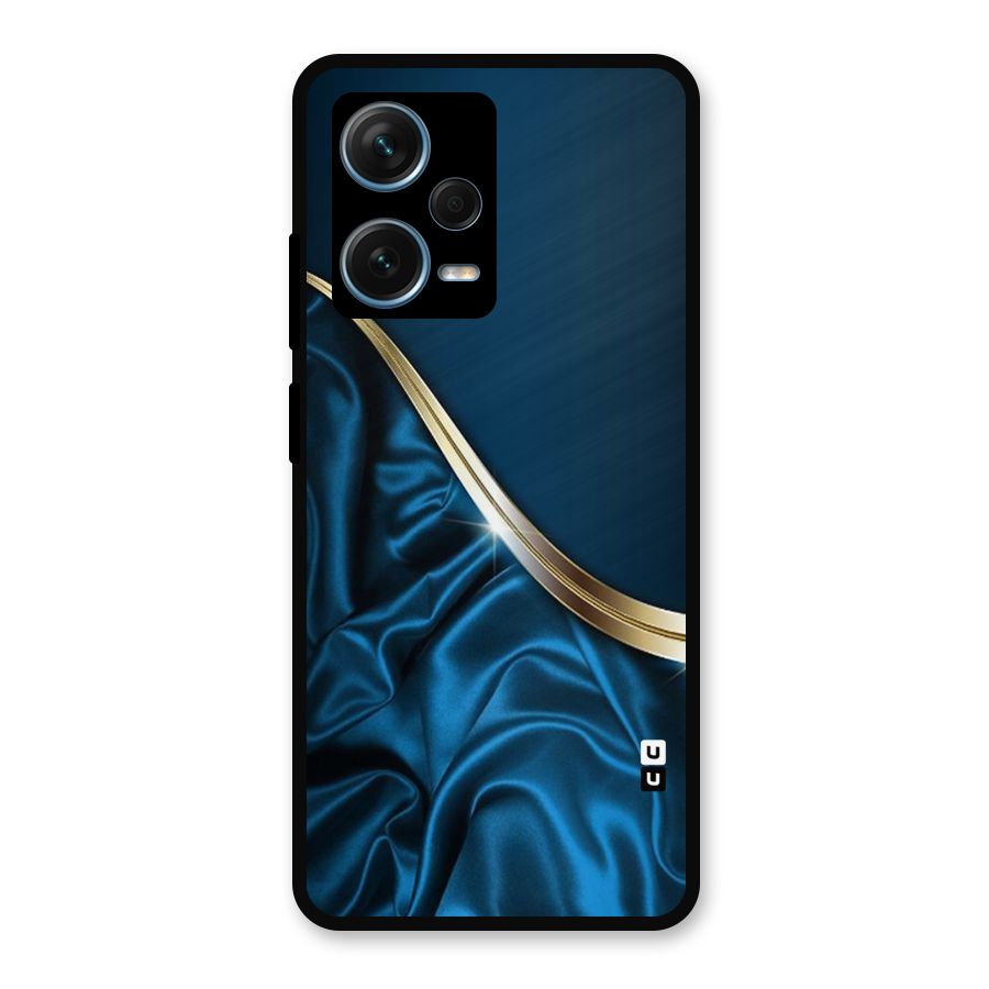 Blue Smooth Flow Metal Back Case for Redmi Note 12 Pro Plus 5G