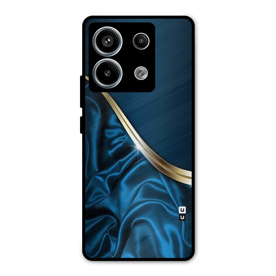 Blue Smooth Flow Metal Back Case for Redmi Note 13 Pro 5G