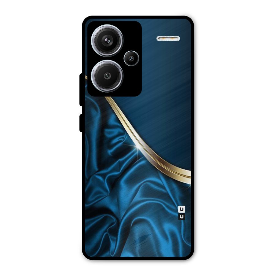 Blue Smooth Flow Metal Back Case for Redmi Note 13 Pro Plus