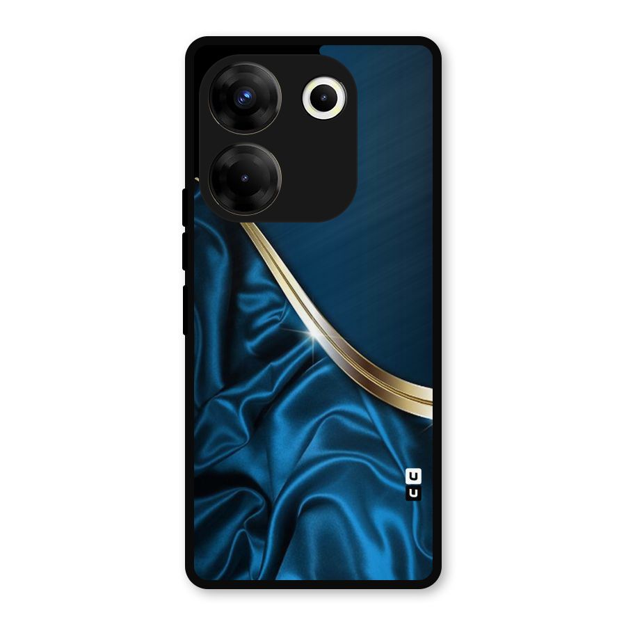 Blue Smooth Flow Metal Back Case for Tecno Camon 20