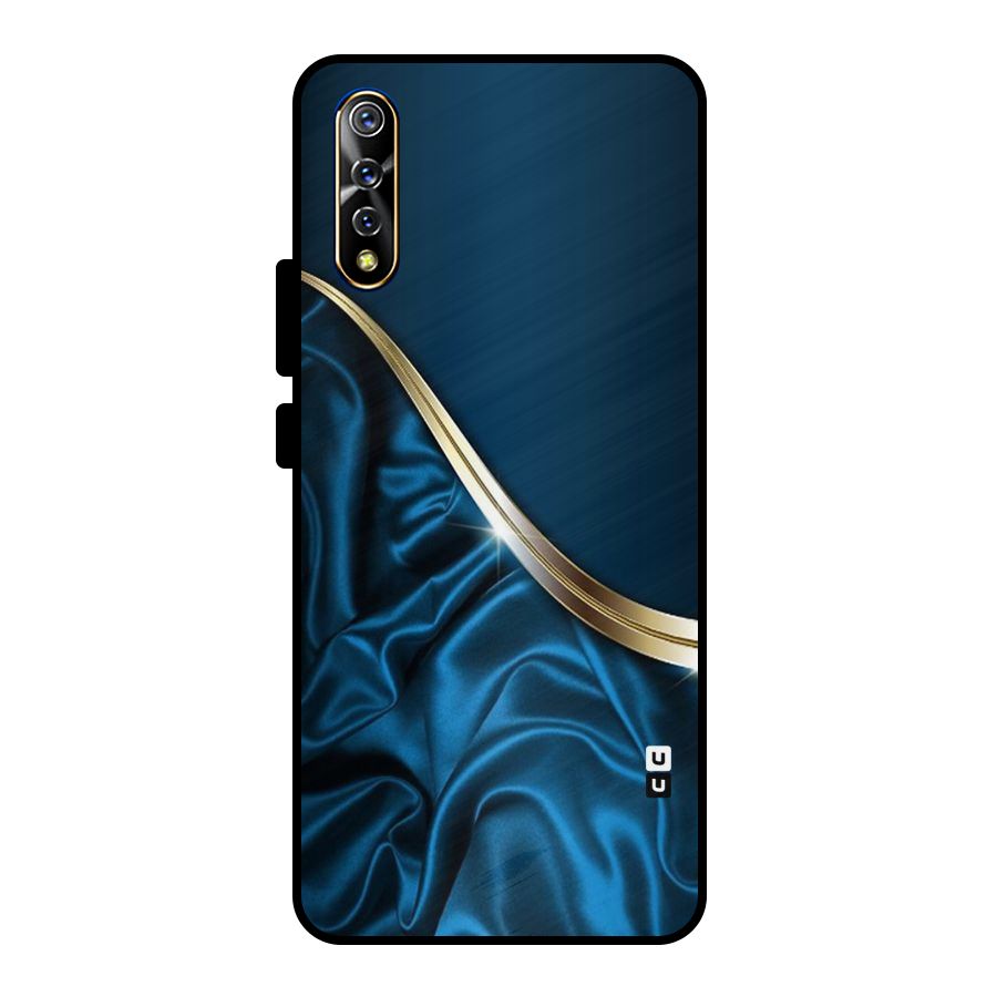 Blue Smooth Flow Metal Back Case for Vivo S1