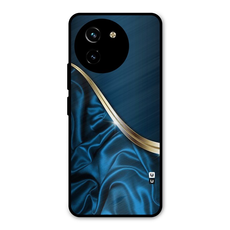 Blue Smooth Flow Metal Back Case for Vivo T3x