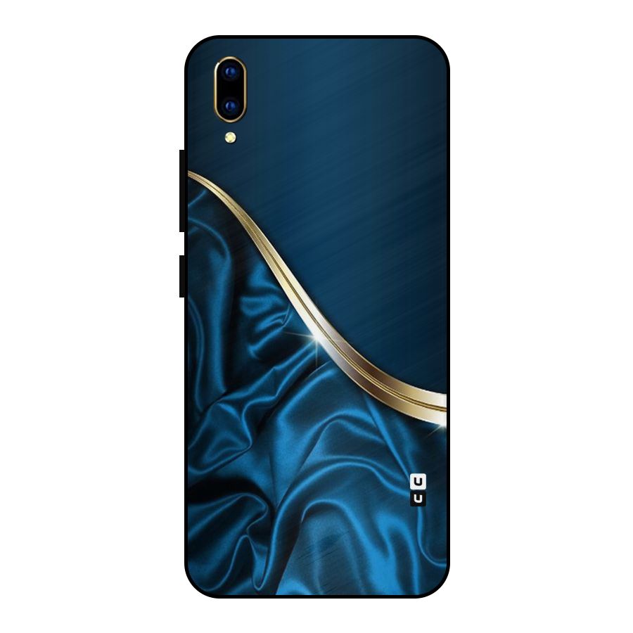 Blue Smooth Flow Metal Back Case for Vivo V11 Pro