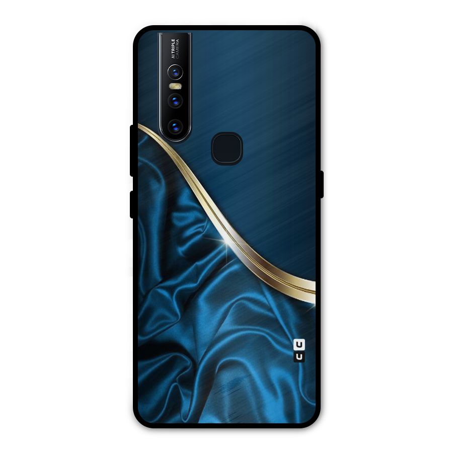 Blue Smooth Flow Metal Back Case for Vivo V15