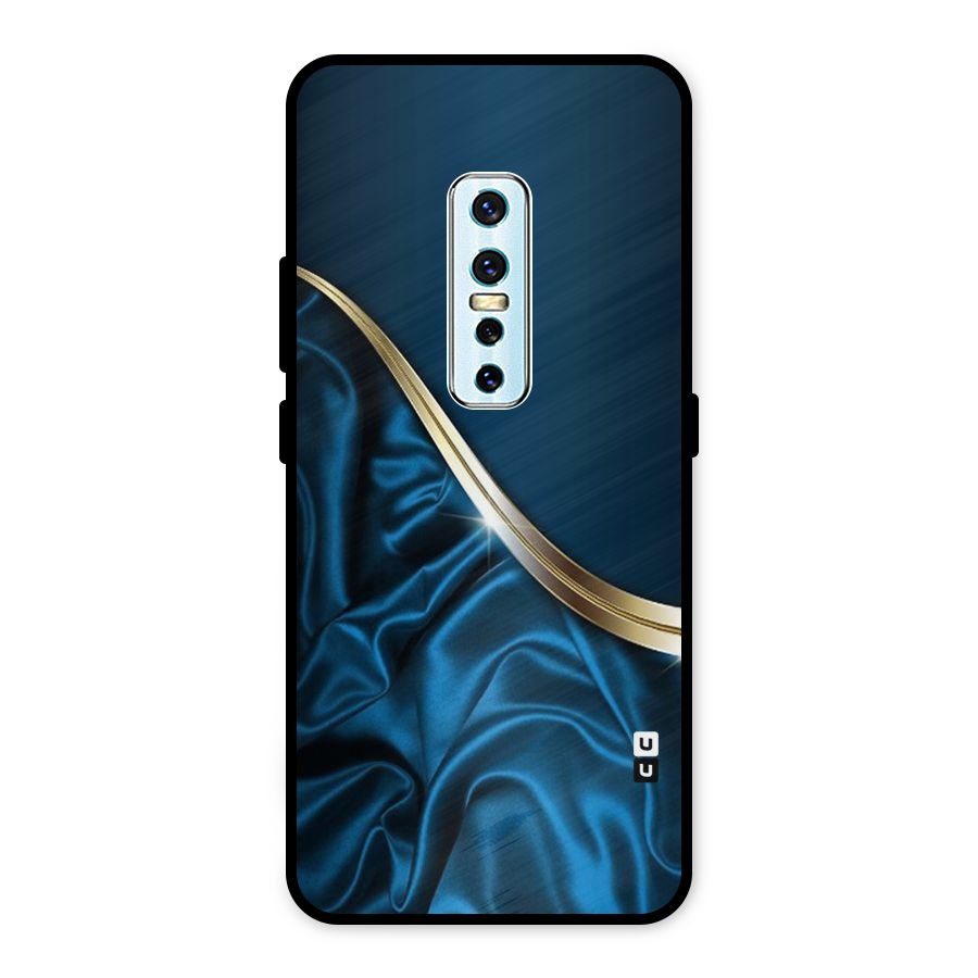 Blue Smooth Flow Metal Back Case for Vivo V17 Pro