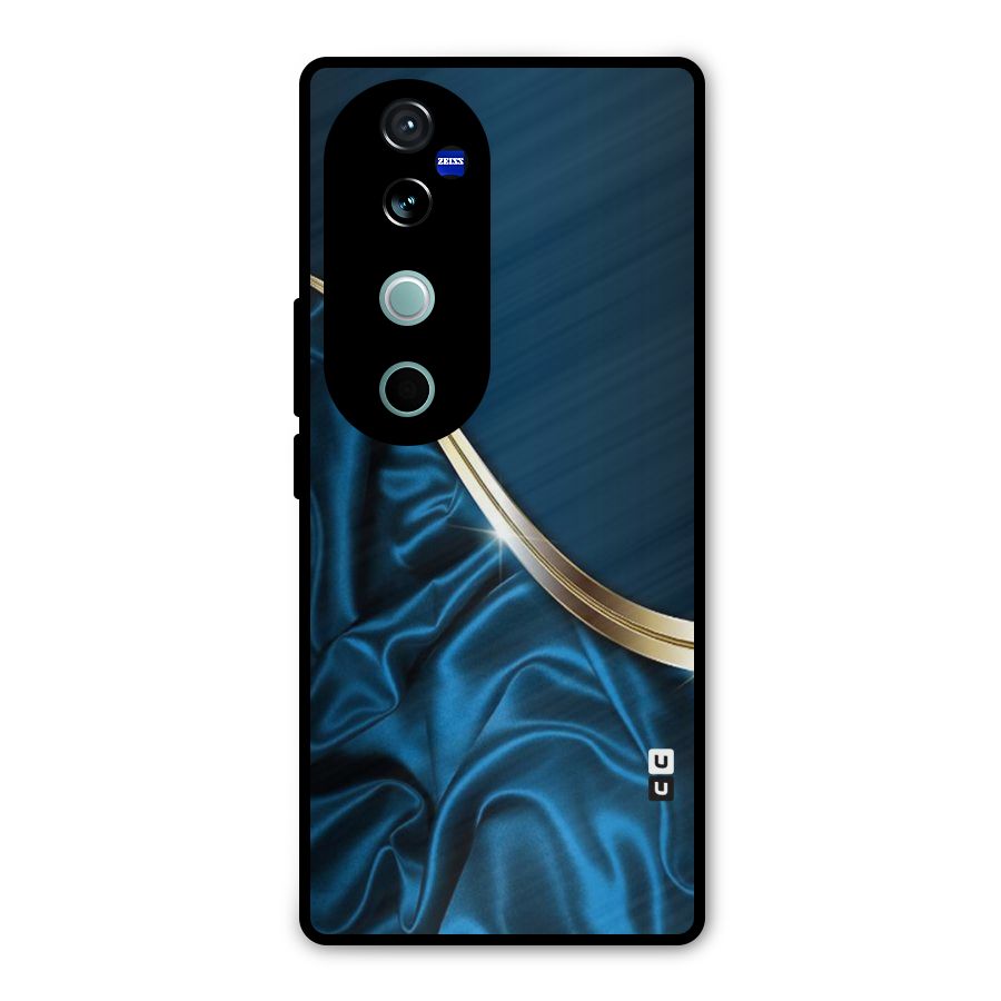 Blue Smooth Flow Metal Back Case for Vivo V40