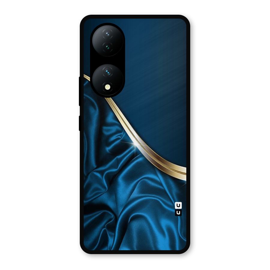 Blue Smooth Flow Metal Back Case for Vivo Y100a