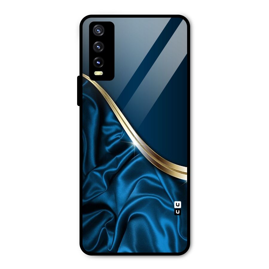 Blue Smooth Flow Metal Back Case for Vivo Y20