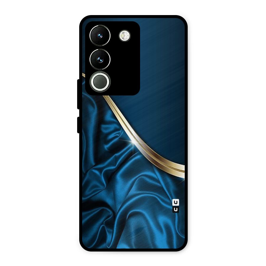 Blue Smooth Flow Metal Back Case for Vivo Y200
