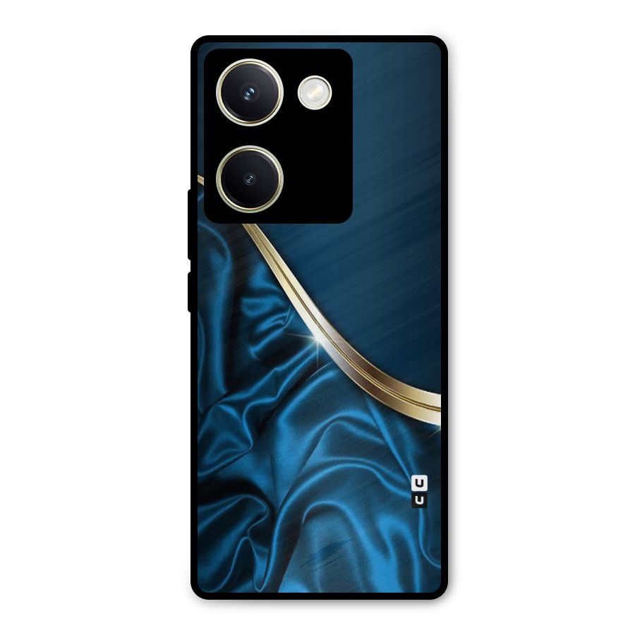 Blue Smooth Flow Metal Back Case for Vivo Y200 Pro