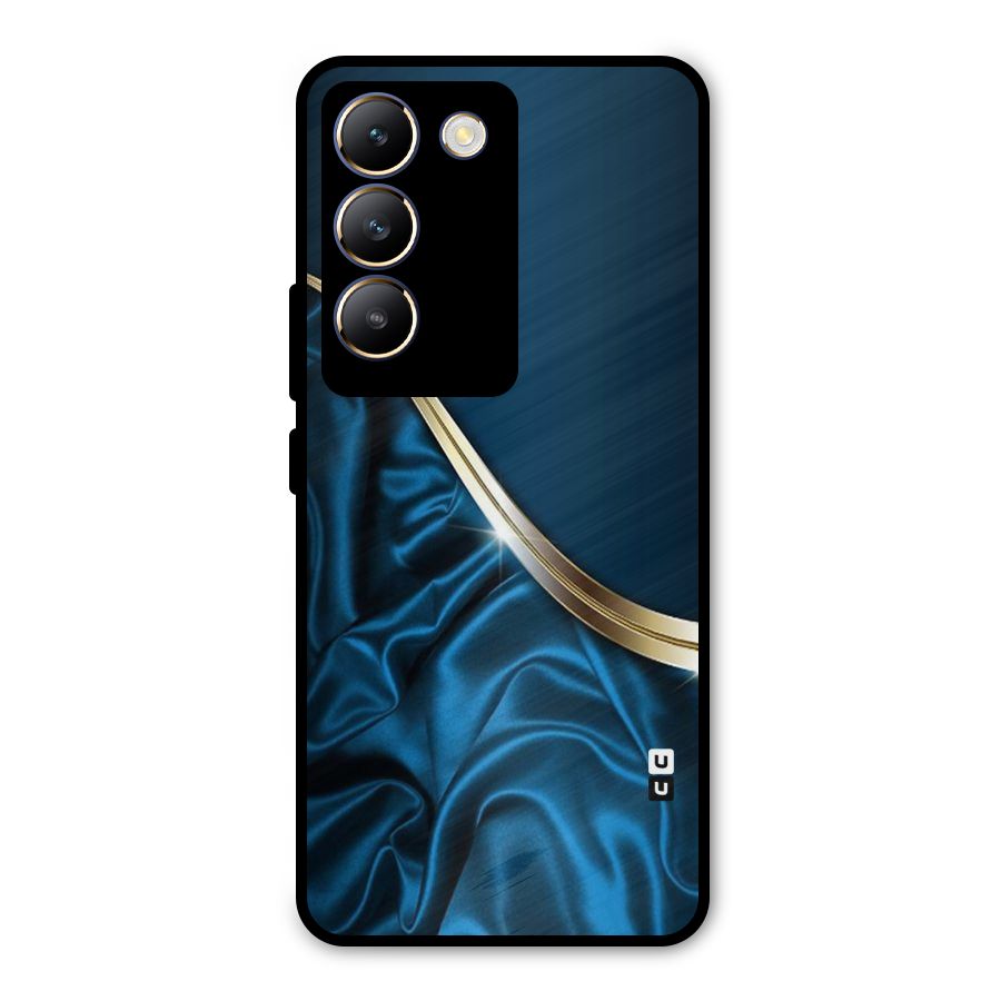 Blue Smooth Flow Metal Back Case for Vivo Y200e