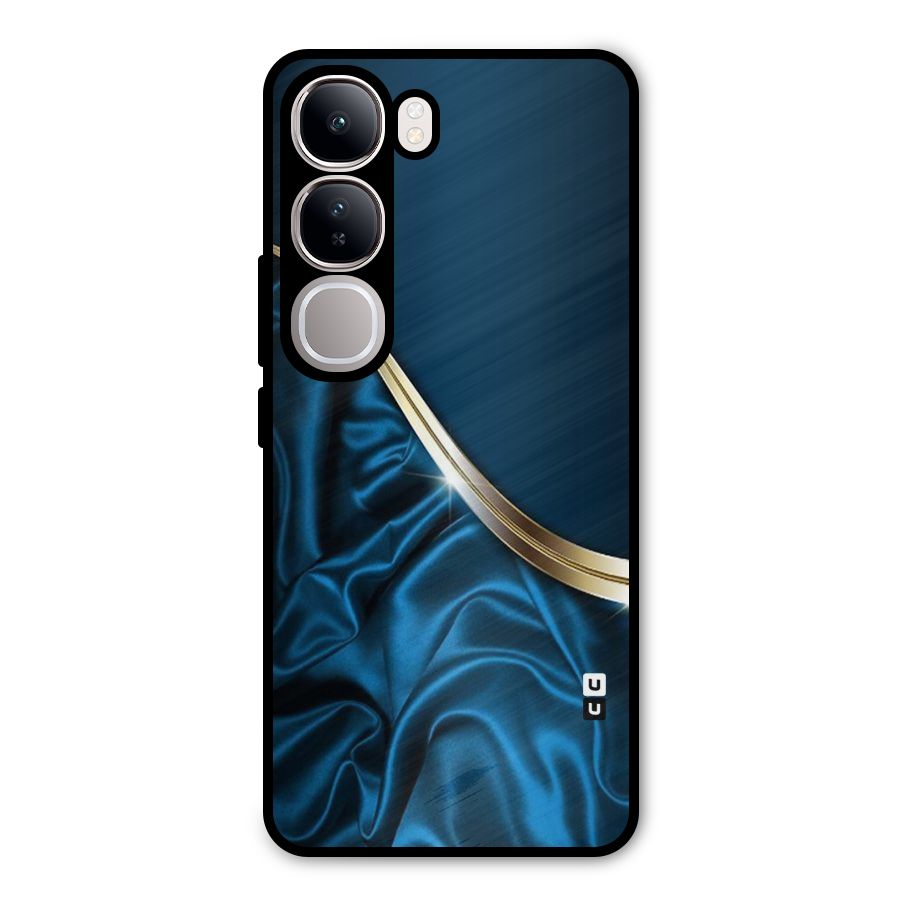 Blue Smooth Flow Metal Back Case for Vivo Y300