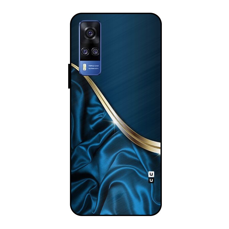 Blue Smooth Flow Metal Back Case for Vivo Y51
