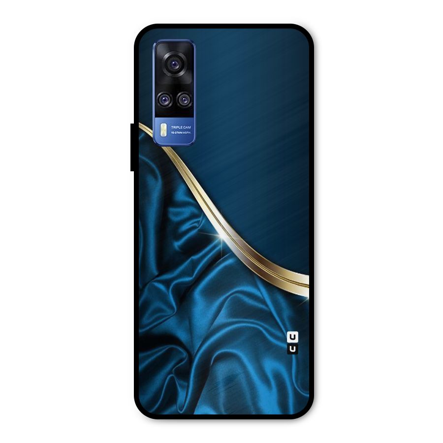 Blue Smooth Flow Metal Back Case for Vivo Y51A