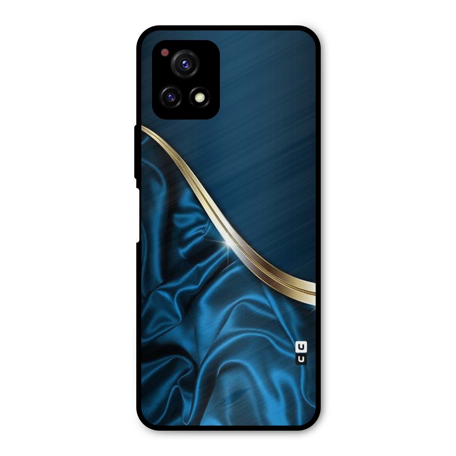 Blue Smooth Flow Metal Back Case for Vivo Y72 5G