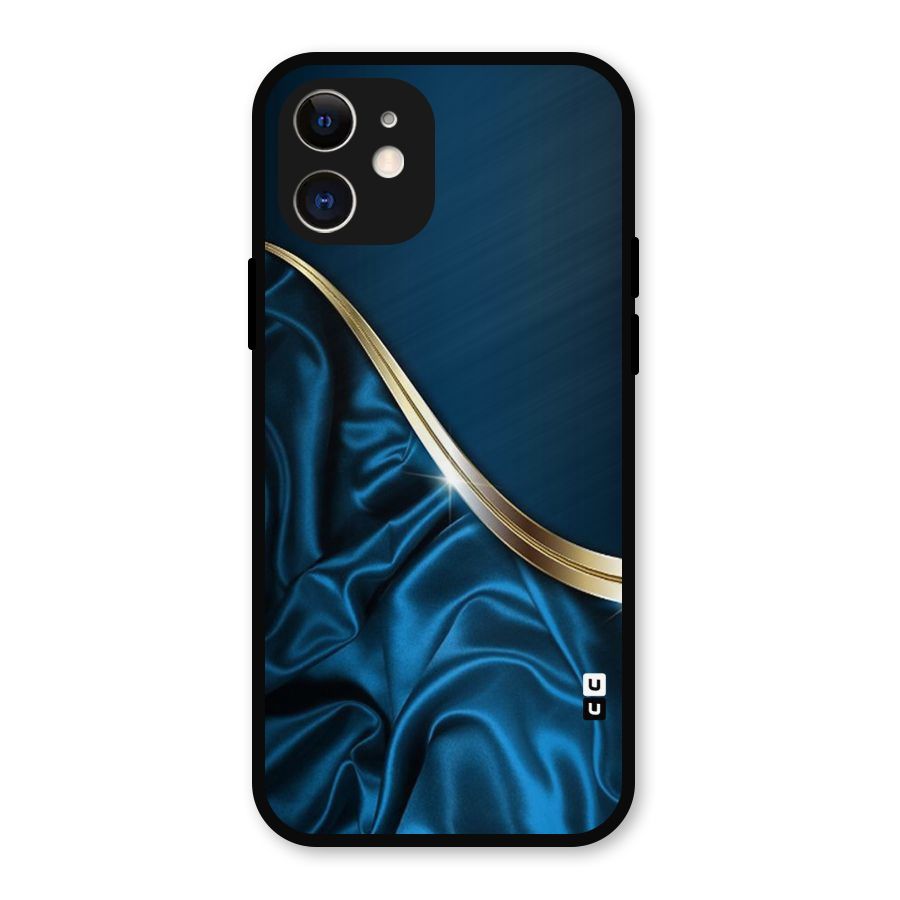Blue Smooth Flow Metal Back Case for iPhone 12