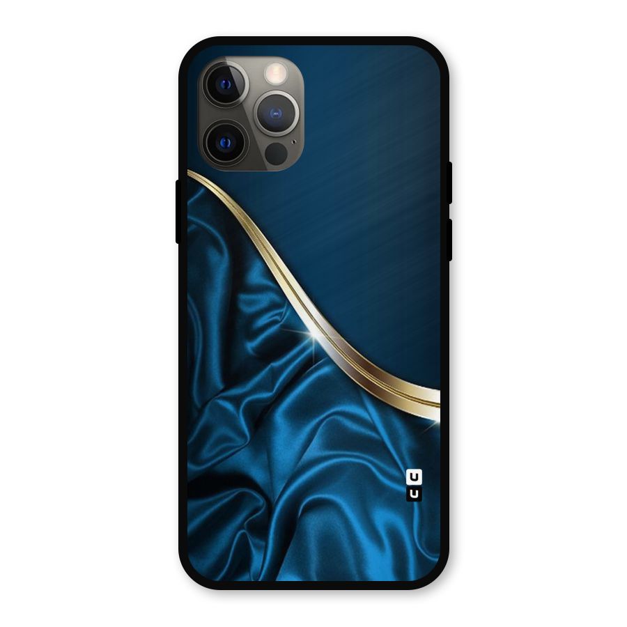 Blue Smooth Flow Metal Back Case for iPhone 12 Pro