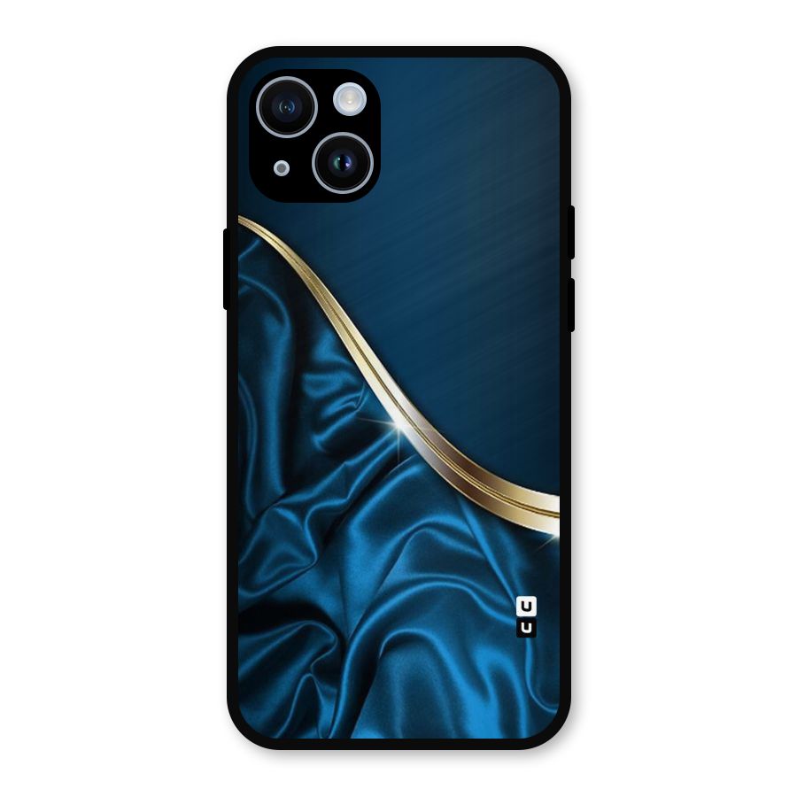 Blue Smooth Flow Metal Back Case for iPhone 14
