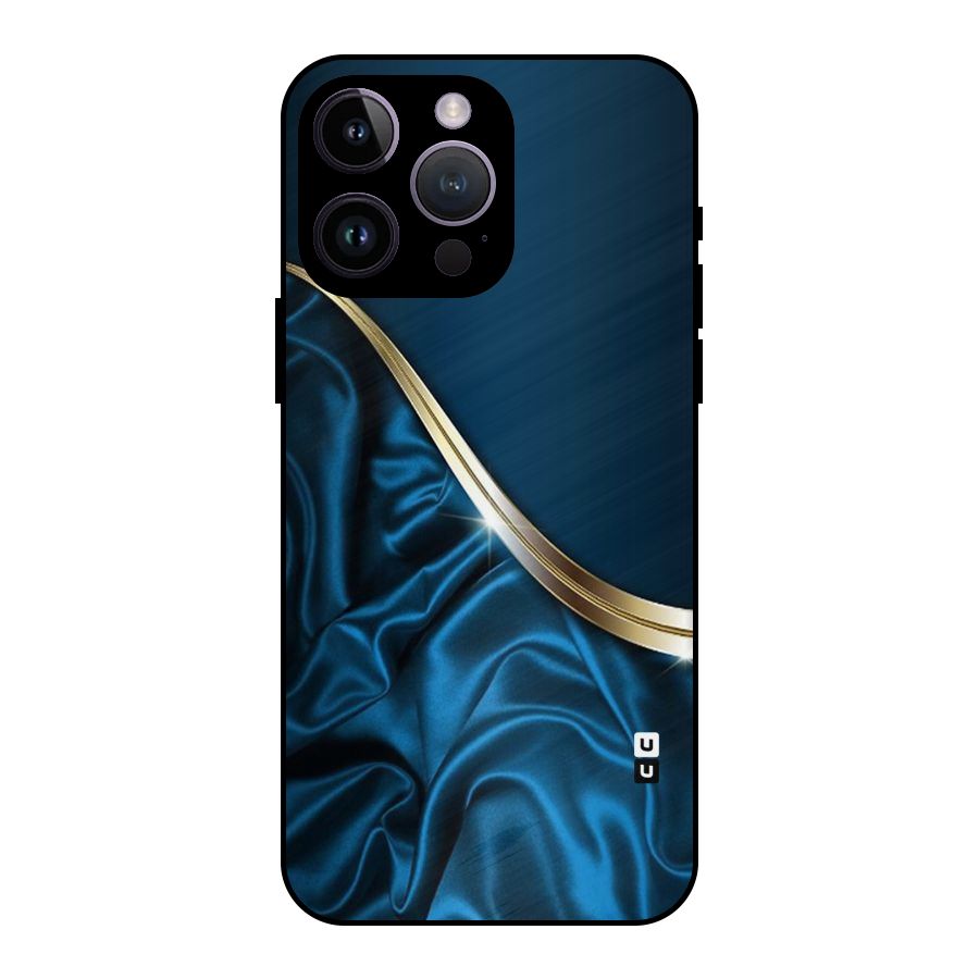 Blue Smooth Flow Metal Back Case for iPhone 14 Pro Max