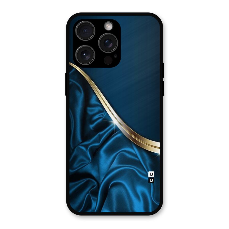 Blue Smooth Flow Metal Back Case for iPhone 15 Pro Max