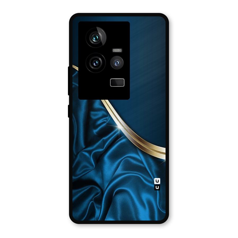 Blue Smooth Flow Metal Back Case for iQOO 11 5G