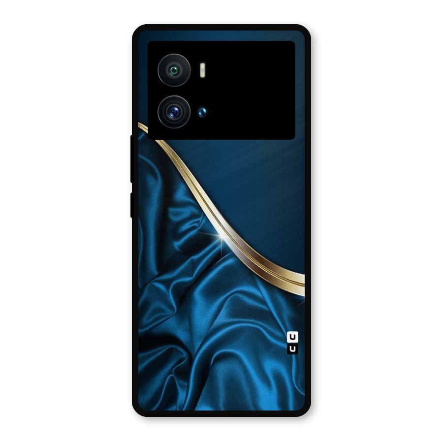 Blue Smooth Flow Metal Back Case for iQOO 9 Pro