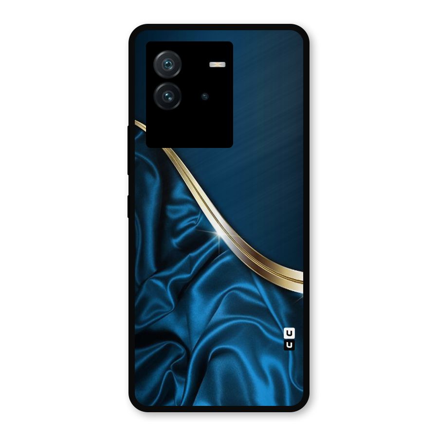 Blue Smooth Flow Metal Back Case for iQOO Neo 6 5G