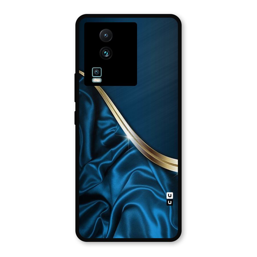 Blue Smooth Flow Metal Back Case for iQOO Neo 7 Pro