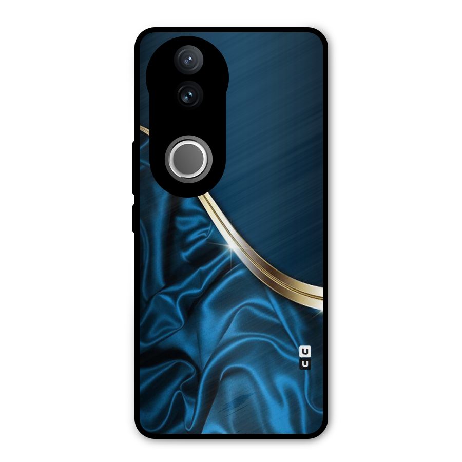 Blue Smooth Flow Metal Back Case for iQOO Z10R