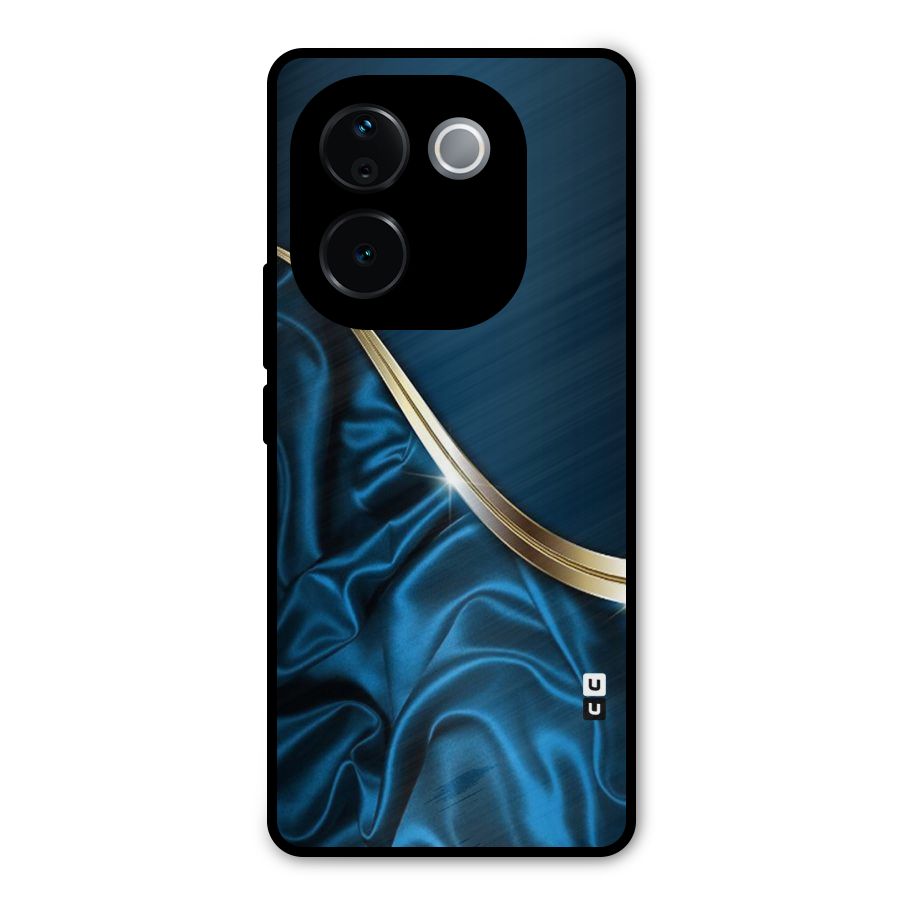 Blue Smooth Flow Metal Back Case for iQOO Z9s Pro