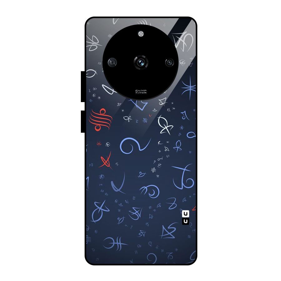 Blue Symbols Glass Back Case for Realme Narzo 60 5G