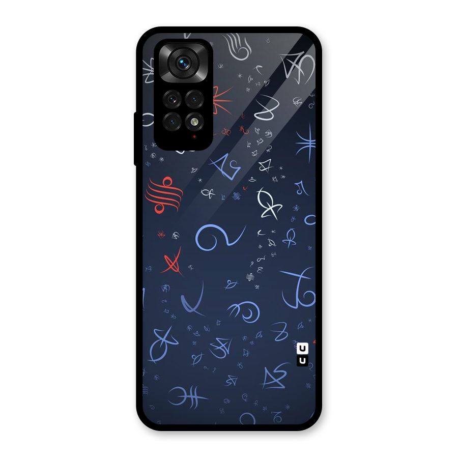Blue Symbols Glass Back Case for Redmi Note 11S