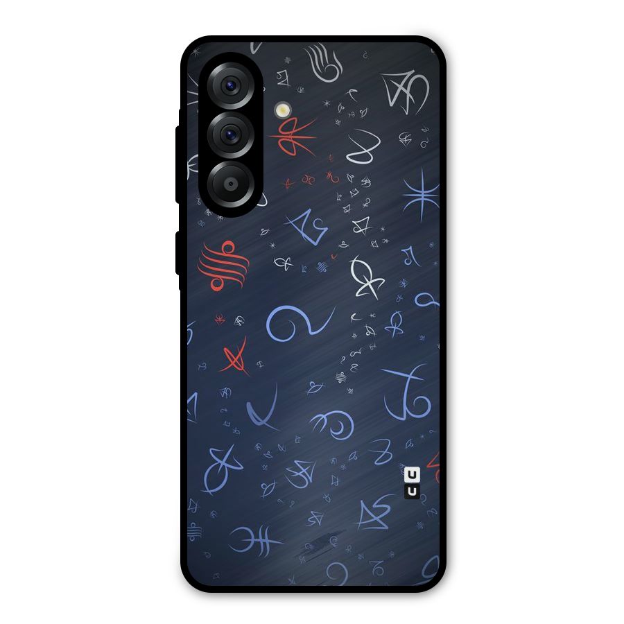 Blue Symbols Metal Back Case for Galaxy A56