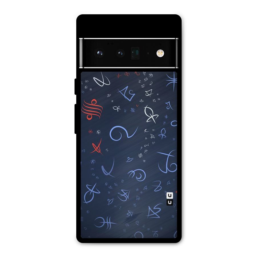 Blue Symbols Metal Back Case for Google Pixel 6 Pro