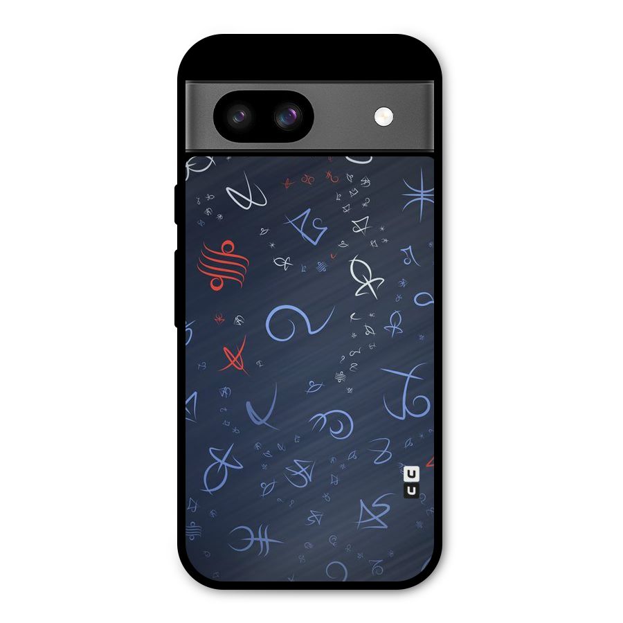 Blue Symbols Metal Back Case for Google Pixel 8a