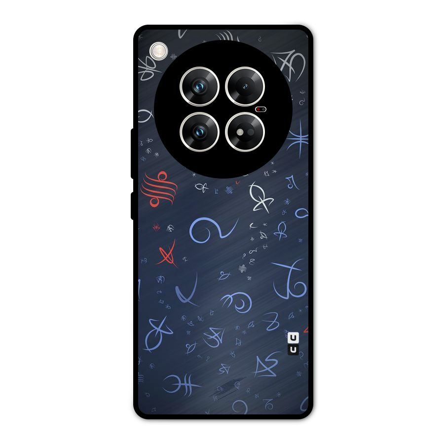 Blue Symbols Metal Back Case for Infinix Zero 40 5G