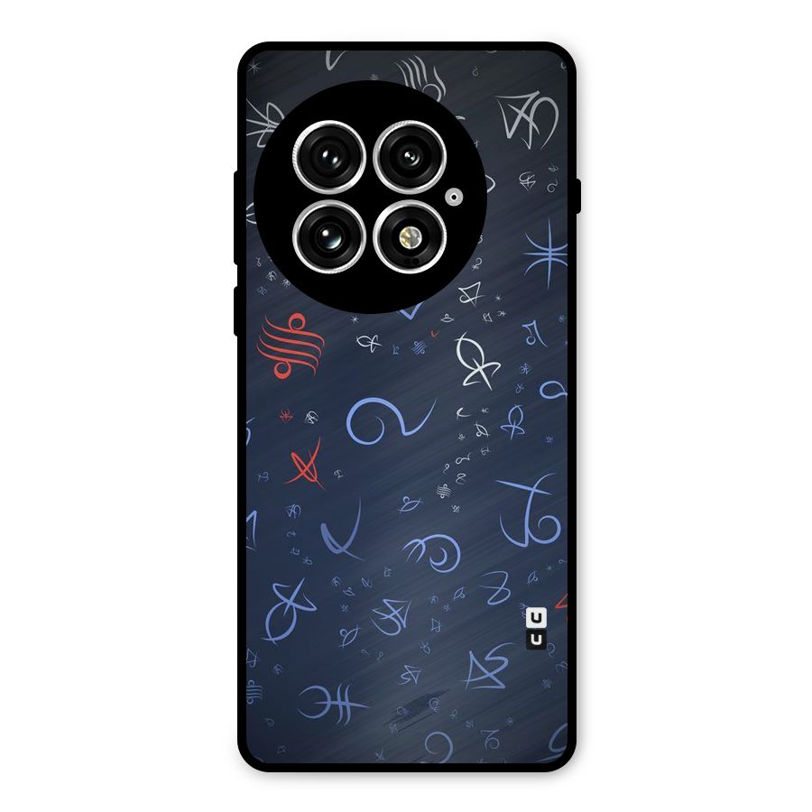Blue Symbols Metal Back Case for OnePlus 13