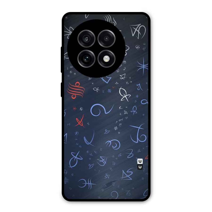Blue Symbols Metal Back Case for OnePlus 13R
