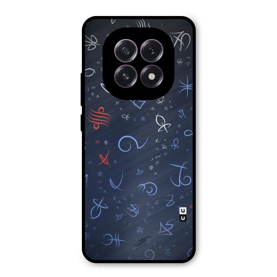 Blue Symbols Metal Back Case for Oppo F29