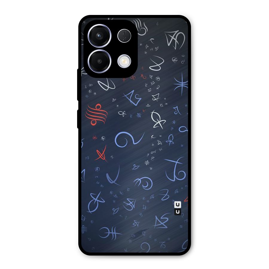 Blue Symbols Metal Back Case for Oppo K13