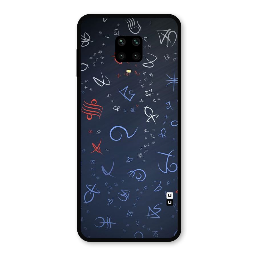 Blue Symbols Metal Back Case for Poco M2