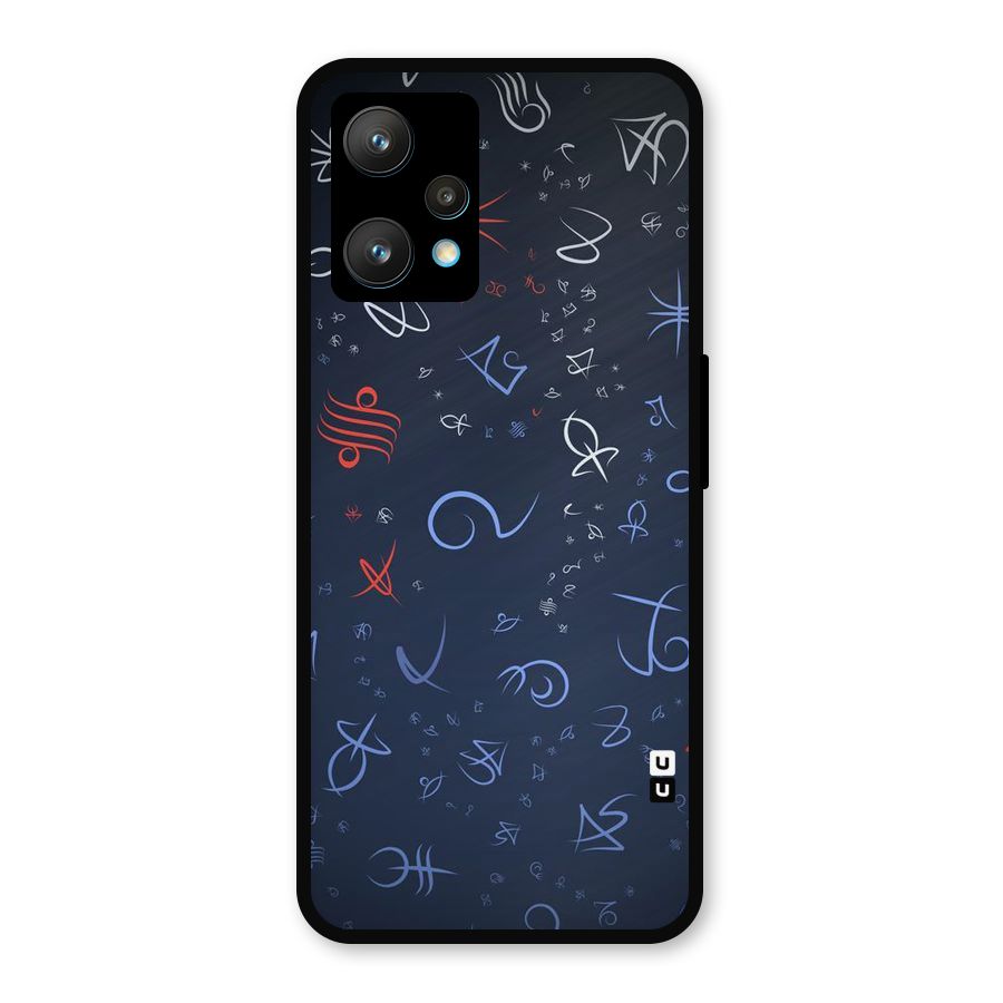 Blue Symbols Metal Back Case for Realme 9